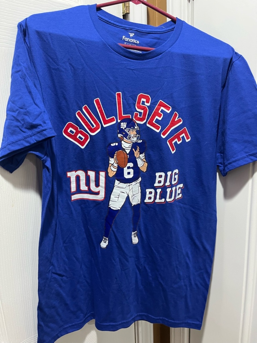 Fanatics Jaxson Dart Royal Blue Crewneck Tee with White Logo